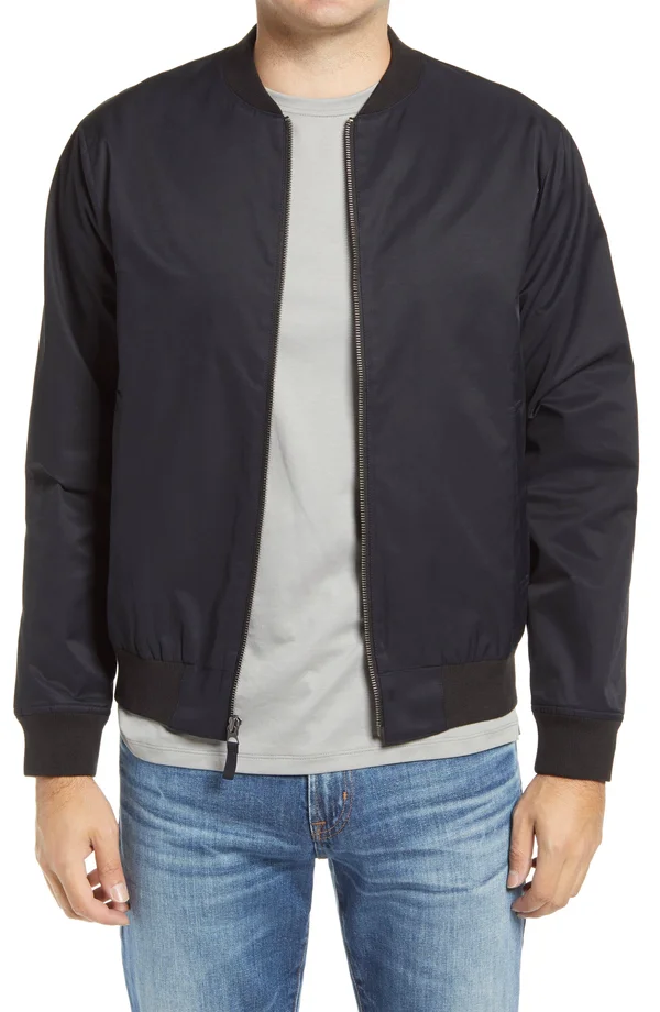 Men's Bonobos The Boulevard Water Repellent Bomber Jacket