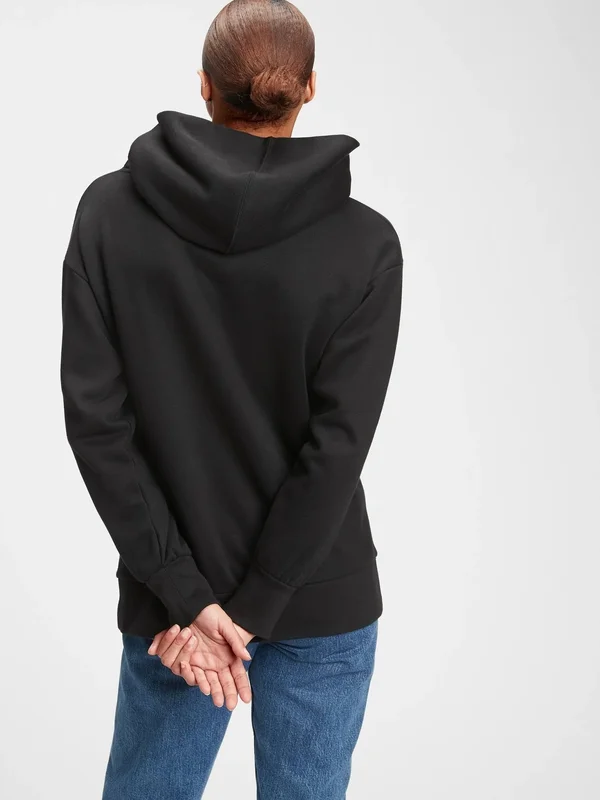 Gap Women's Vintage Soft Oversized Hoodie Washed Black Petite Size Xs