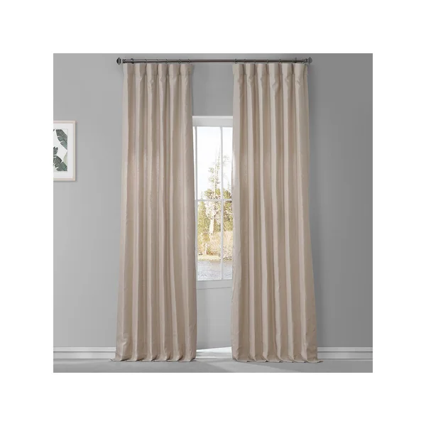 Walnut Beige French Linen Curtain, Half Price Drapes