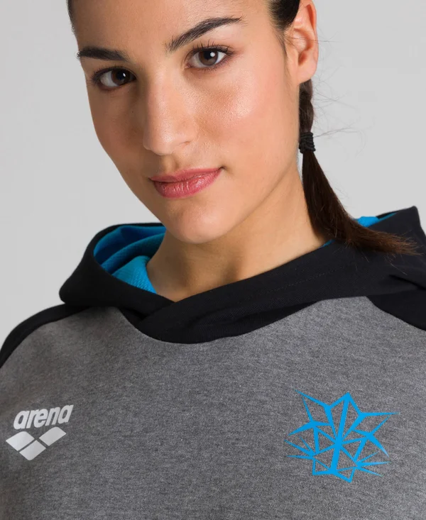 Arena Unisex Bishamon Hoodie - Dark Grey Melange/ Black - Pro Swimwear
