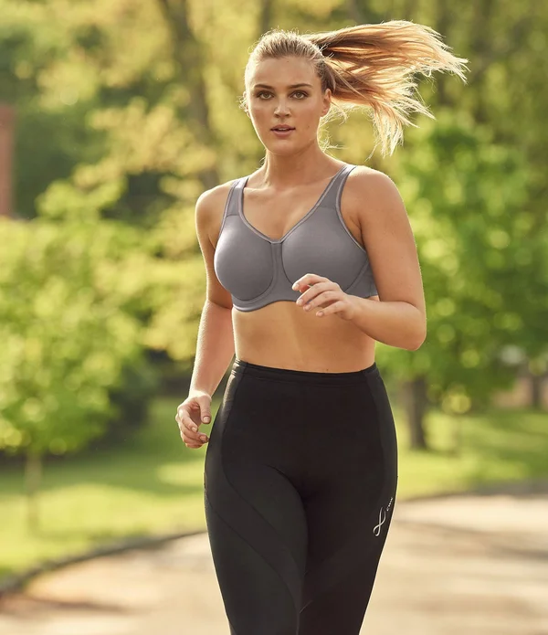 Wacoal Simone Underwire Sports Bra - Lilac Gray w/ Zephyr (855170) 40G