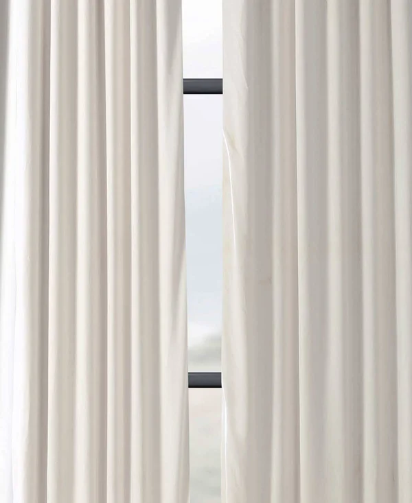 Half Price Drapes VPCH-120601-108 Signature Blackout Velvet Curtain - Ivory, 50 x 108