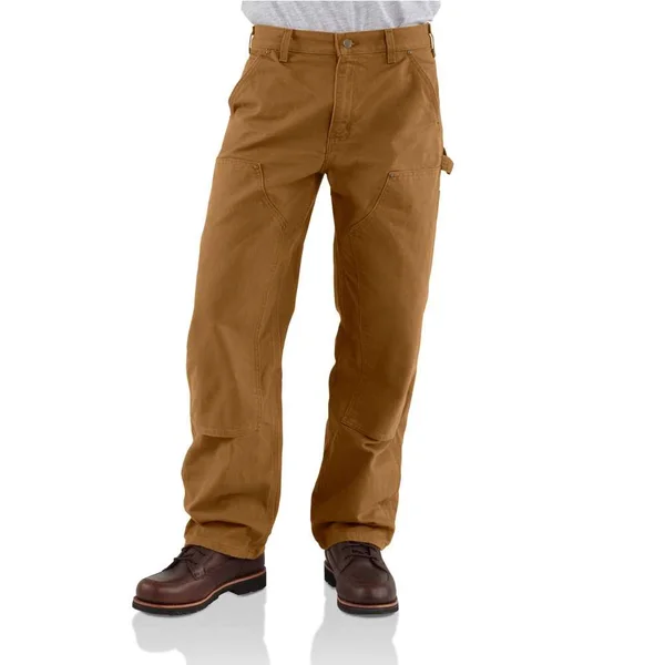 Men's Washed-Duck Double Front Work Dungaree - Carhartt Brown, 38X36