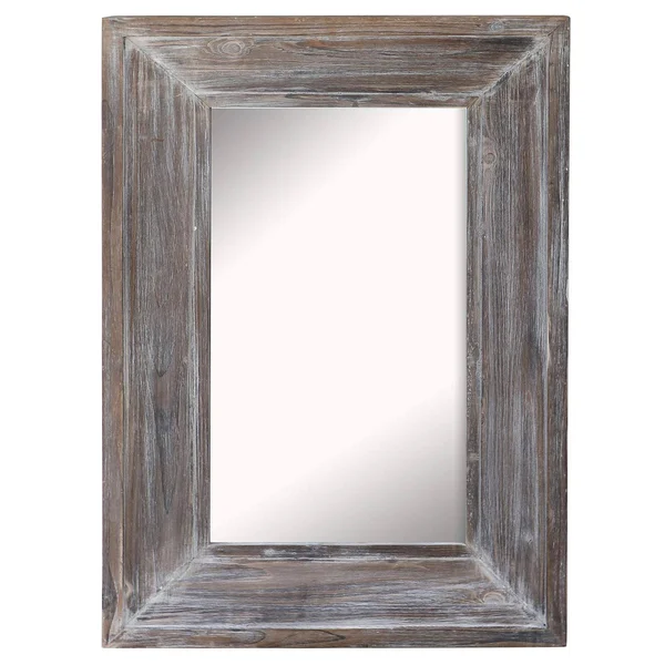 Barnyard Designs Decorative Wall Mirror Rustic Distressed Natural Wood Frame Vertical Hanging