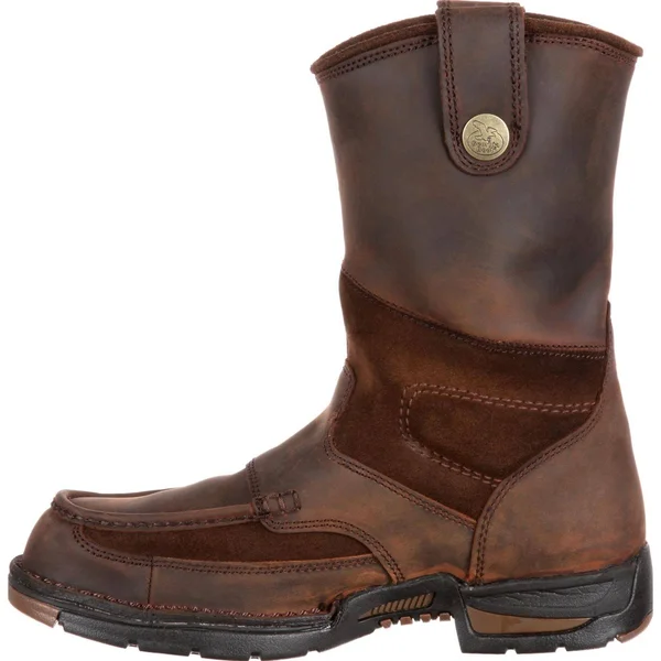 Men's Brown Georgia Athens Steel Toe Waterproof Wellington Size 14