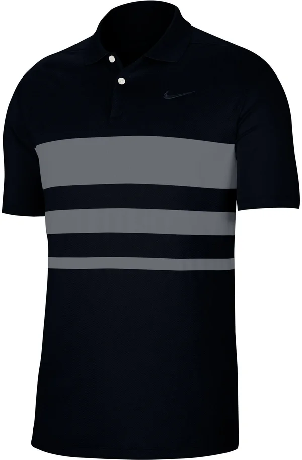 Nike Men's Dri-Fit Vapor Striped Golf Polo - Small, Black