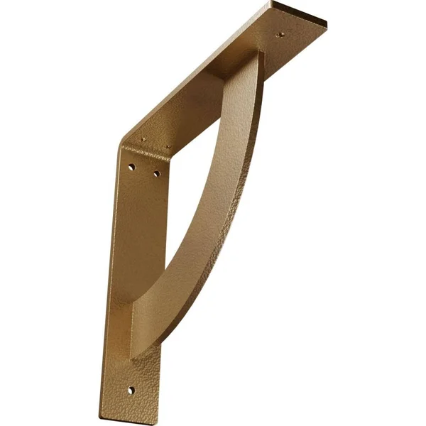 Ekena Millwork 2x22W x 10x22D x 10x22H Bulwark Steel BRACKET - Hammered Gold