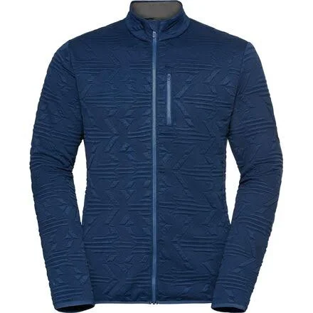 Men's Odlo Corviglia Kinship Midlayer Zip Jacket, Size XX-Large - Blue