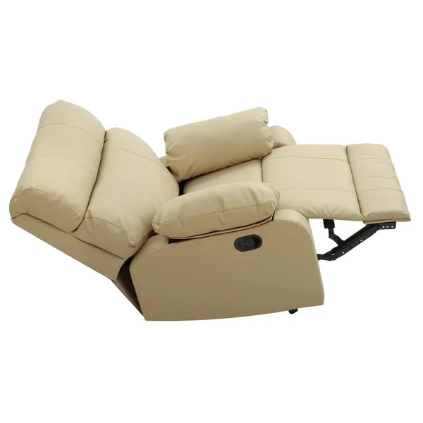 Glory Furniture Manny Faux Leather Rocker Recliner in Beige - G536-RC