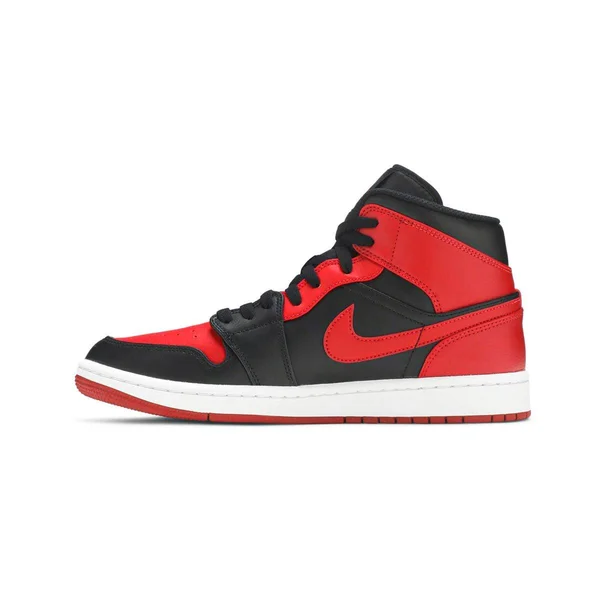 Nike Jordan Mens AJ 1 Mid - Shoes Black/Gym Red/White Size 11.0