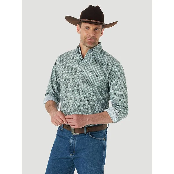Wrangler Men's George Strait Long Sleeve Button Woven Shirt