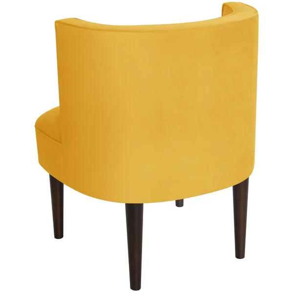 Clary Curved Back Accent Chair Yellow Velvet - Opalhouse