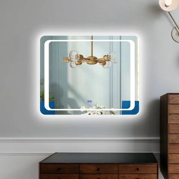 Chloe Lighting Luminosity Back Lit Rectangular Touchscreen, LED Mirror 3 Color Temperatures 3000k-6000k 39x22 Wide