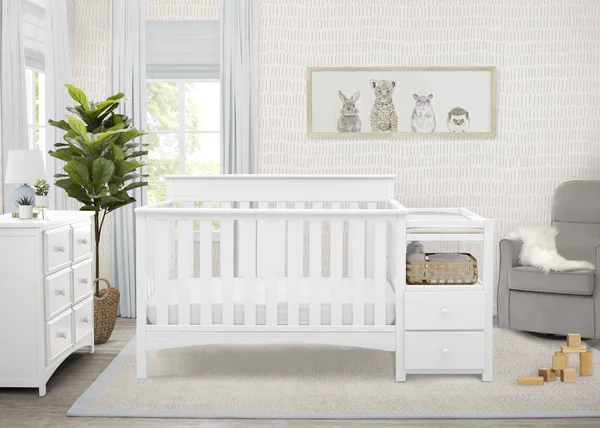 Delta Children Presley Grey Convertible Crib and Changer