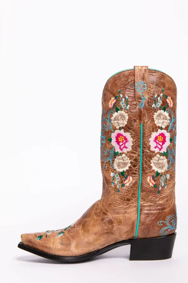 Macie Bean Rose Garden Cowgirl Boots - Snip Toe