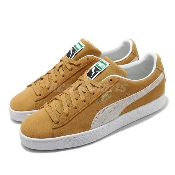 Puma Suede Classic 21 &Honey Mustard& Honey Mustard/White Sneakers/Shoes 374915-05 (Size: US 5.5)