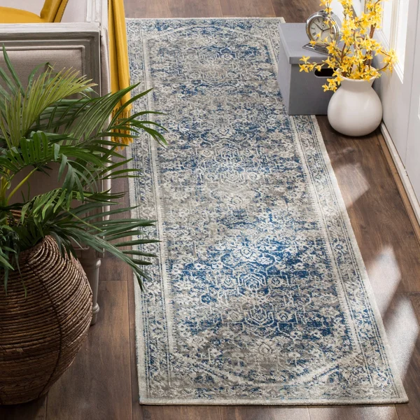 Safavieh Patina PTN318C 5&1x22 x 7&6x22 Light Grey, Blue Area Rug