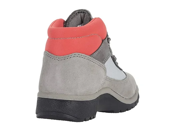 Timberland Field Mid Grey/Red Toddler Boys& Boot Shoes, Size: 4, Leather/Plastic/Steel