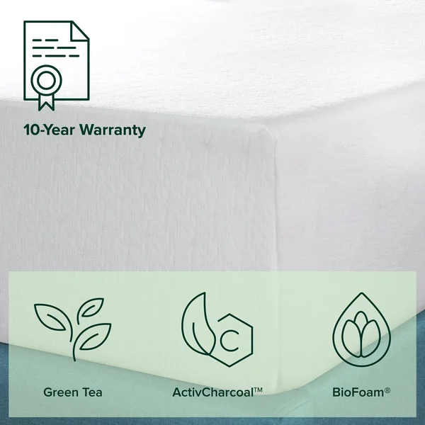 Priage by Zinus 12 inch Green Tea Full-Size Memory Foam Mattress