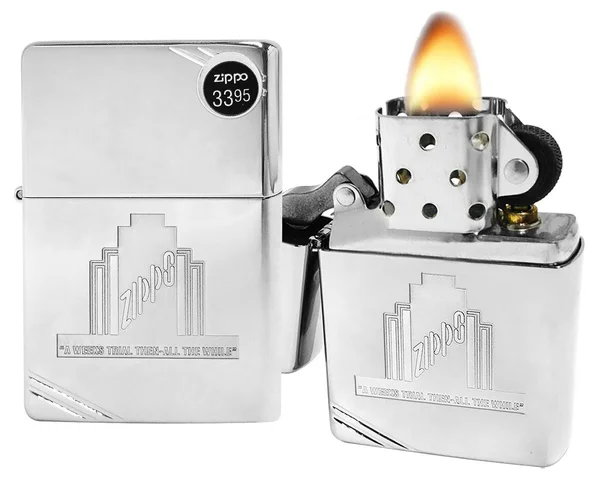 Zippo A Weeks Trial Vintage High Polish Chrome Lighter