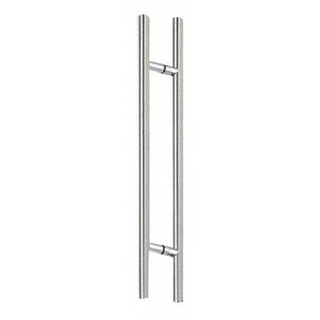 CRL 84lpps Polished Stainless 84 inch Extra Length Ladder Style Back-to-Back Pull, Clear
