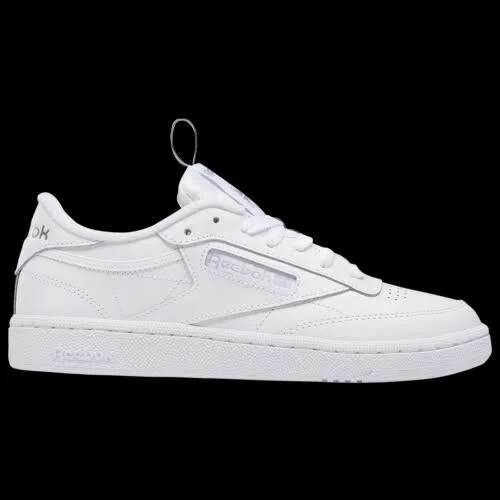 Reebok Club 85 Mu Shoes White/Metallic Silver/White Size 6.5