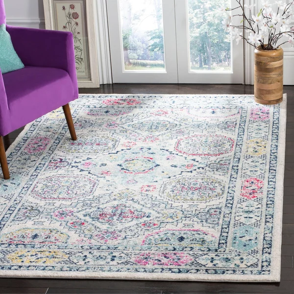 Safavieh Madison 925 Area Rug - Light Grey, Fuchsia, 6&7x22 x 6&7x22 Square