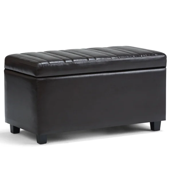 Simpli Home Darcy Storage Ottoman Bench - Tanners Brown