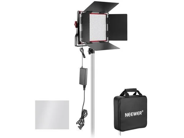 Neewer LED Video Light, Bi-Color Dimmable 660 Beads, Durable Metal Frame with U Bracket and Barndoor, 3200-5600K, CRI 96+ for St