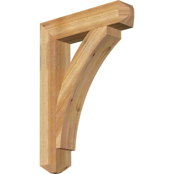 Ekena Millwork BKT04X20X28THR04RWR 4x22W x 20x22D x 28x22H Thorton Craftsman Rough Sawn BRACKET, Western Red Cedar