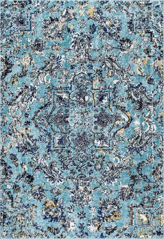 nuLOOM Taunya 8& Round Area Rug in Aqua