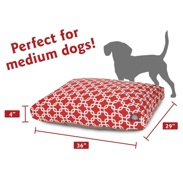 Majestic Pet Links Rectangle Pet Bed Red