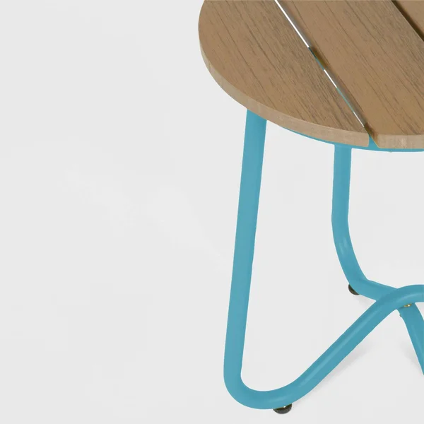 Novogratz Poolside Collection - Bobbi Outdoor Bistro Stools, 2-Pack, Turquoise, Blue