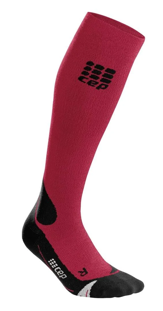 CEP Women's Outdoor Merino Compression Socks Dark Red/Black III