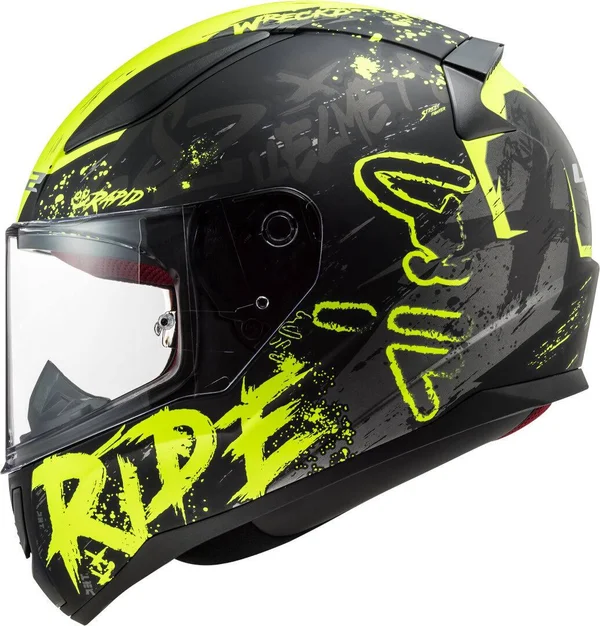 LS2 FF353 Rapid Naughty Helmet - black-yellow, Size L