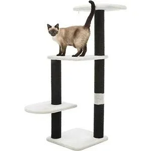 Trixie Altea 46-in Faux Fleece Cat Tree - White/Black