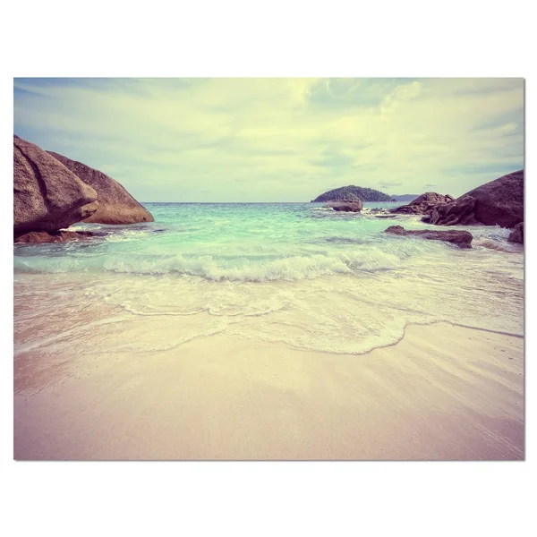Design Art Vintage Style Seashore Thailand Photographic Print on Wrapped Canvas, White