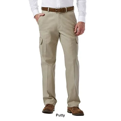 Mens Haggar Comfort Stretch Gentleman&s Cargo Pants Black