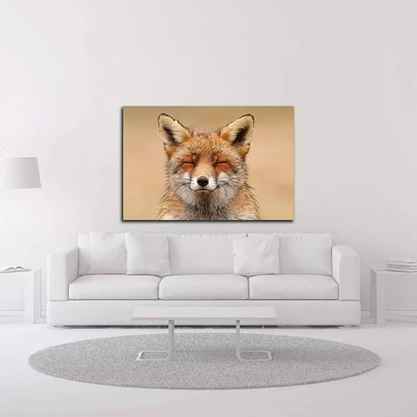 14x22 x 21x22 Zen Fox Red Portrait by Roeselien Raimond Print on Canvas