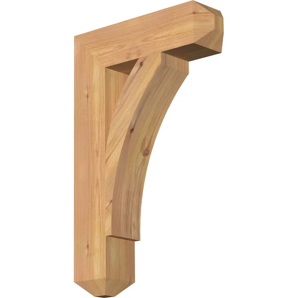 Ekena Millwork 3 1/2x22W x 14x22D x 22x22H Thorton Craftsman Smooth BRACKET, Western Red Cedar