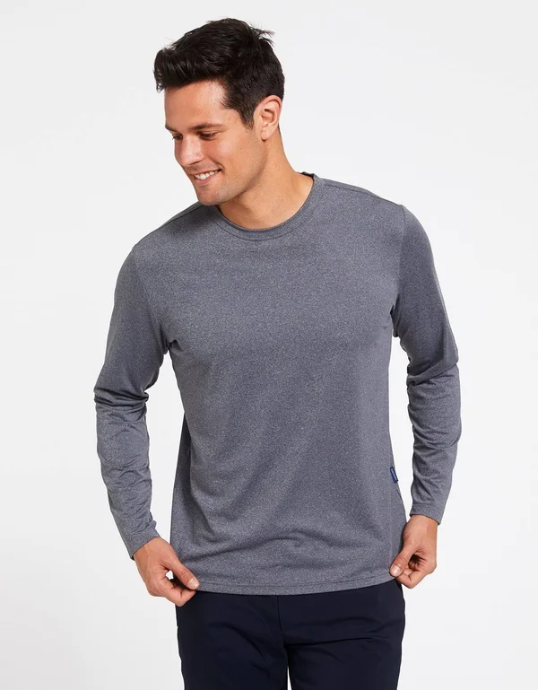 Sun Protective Long Sleeve T-Shirt UPF50+ for Men, UV Protection Black
