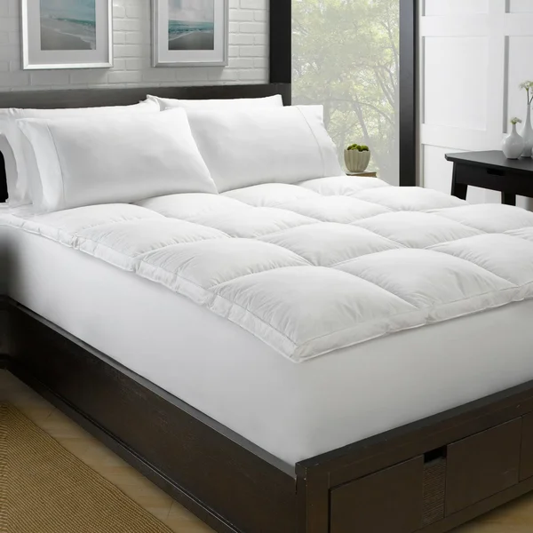White Goose Down Feather Bed - Cal King
