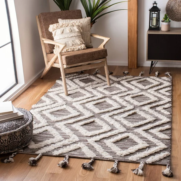 Safavieh Kenya Rug Collection KNY331T - Brown, Ivory - 3& x 5&