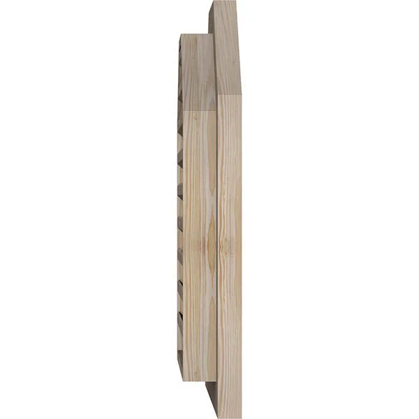Ekena Millwork GVWOT24X1800SFPPI 24x22W x 18x22H Octagonal Top Gable Vent (29x22W x 23x22H Frame Size): Primed - Functional, Smoo