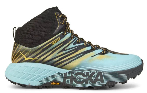 Hoka One One Women's Speedgoat Mid 2 GTX - 6 - Antigua Sand - Golden Rod