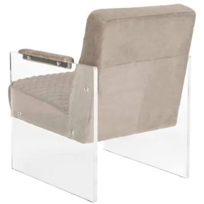 Safavieh Malena Acrylic Arm Chair - Taupe