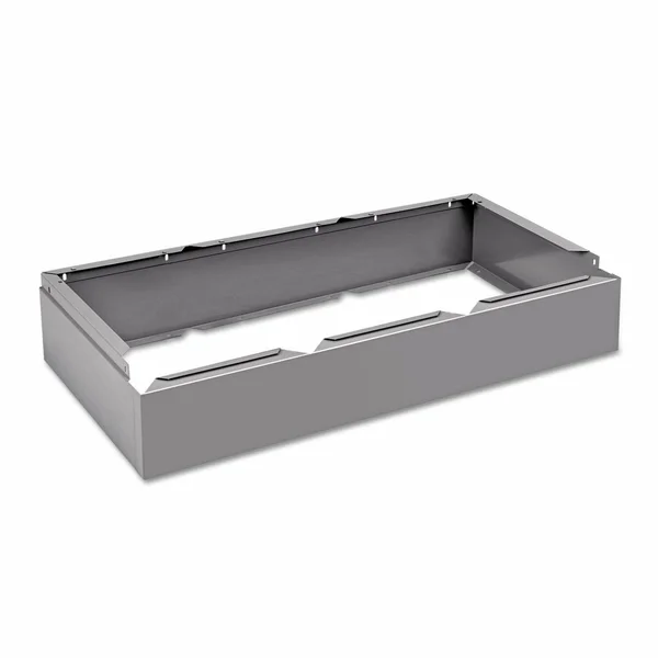 Tennsco Three Wide Closed Locker Base 36W x 18d x 6H Medium Gray