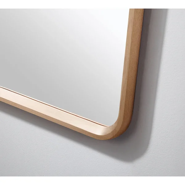 Bathroom Mirror Vela 36x22 Modern Style - Dark Walnut