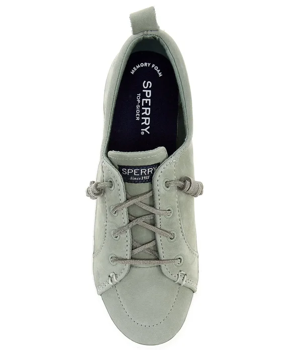 Women's Sperry Crest Vibe Platform Leather Sneaker Sage, Size 9M
