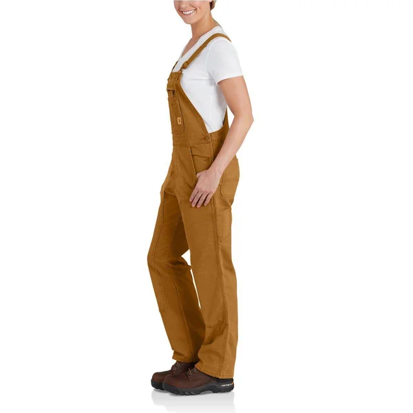 Carhartt Crawford Double Front Bib Overalls - Women's Carhartt Brown